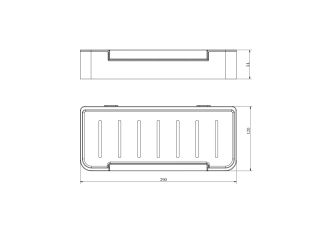 Полка для душа Aquatek AQ4966CR со стеклоочистителем хром